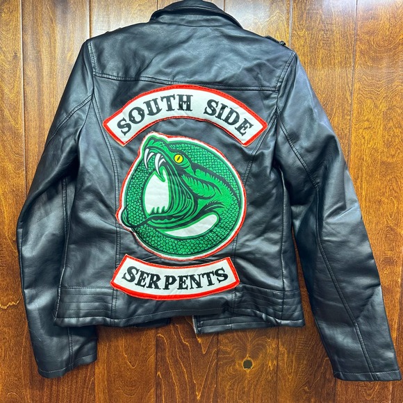 South Side Serpents Women's Outer Edge Small Black Moto Jacket - Picture 1 of 8